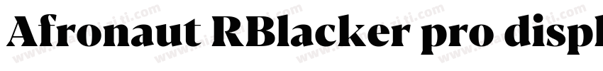 Afronaut RBlacker pro display conde字体转换